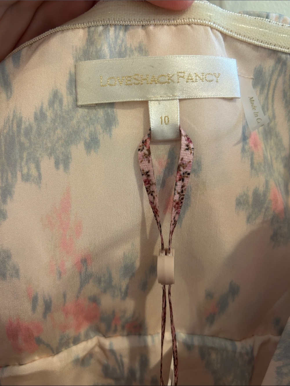 LoveShackFancy Pastel Pink & Light Blue Floral Dress - Picture 4 of 11